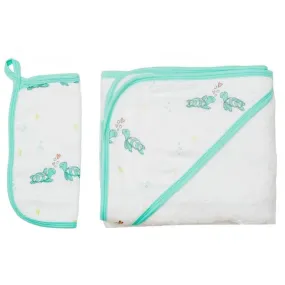 Honu Honi Hooded Towel & Wash Cloth Set
