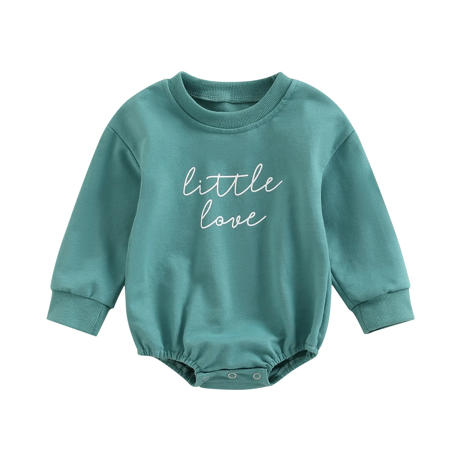 Infant Girl Boy Long Sleeve Letter Printed Bodysuit
