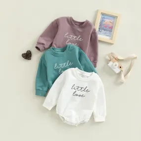 Infant Girl Boy Long Sleeve Letter Printed Bodysuit