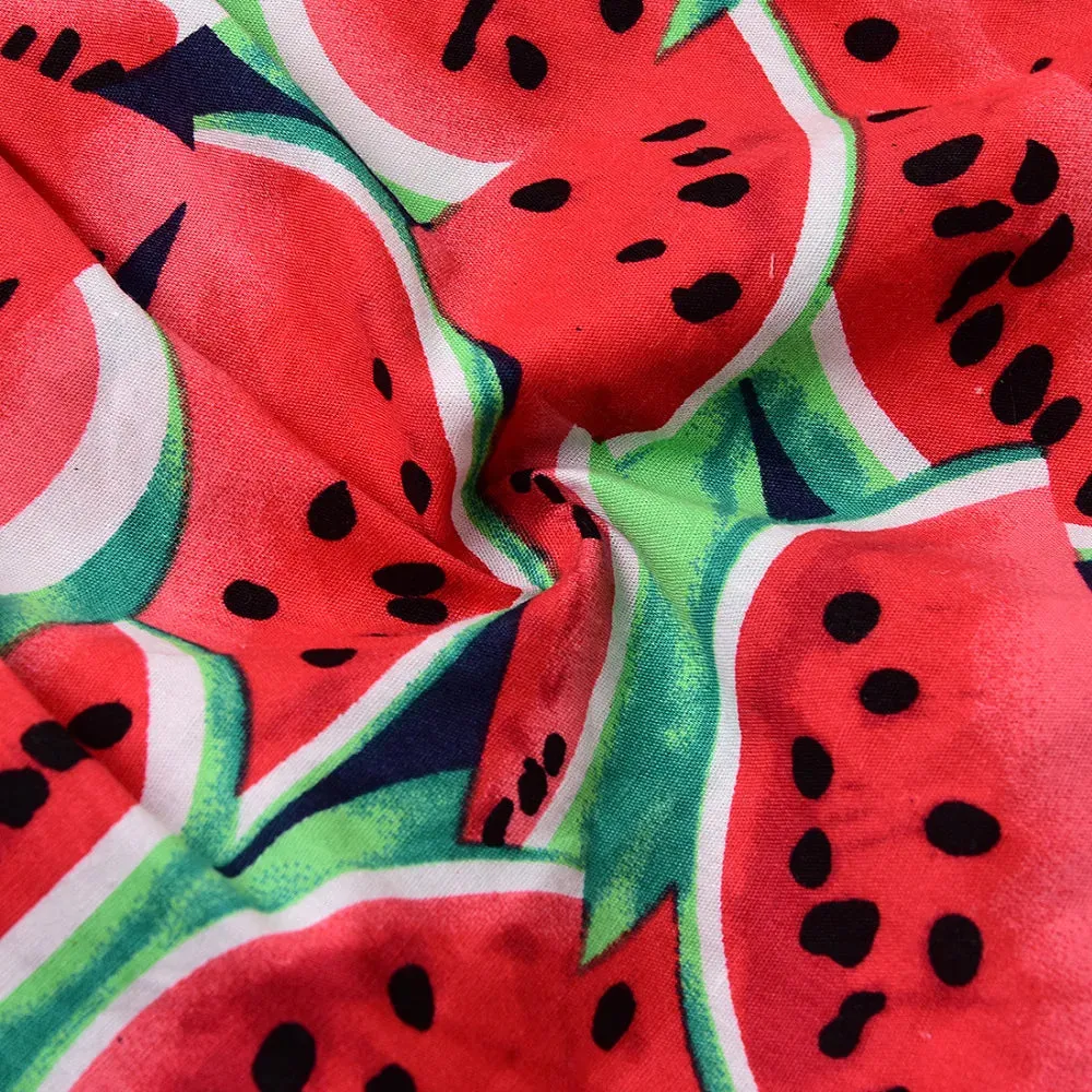Infant Toddler Newborn Baby Girls Watermelon Printed Sleeveless Bodysuit Sunsuit Jumpsuit Casual Clothes