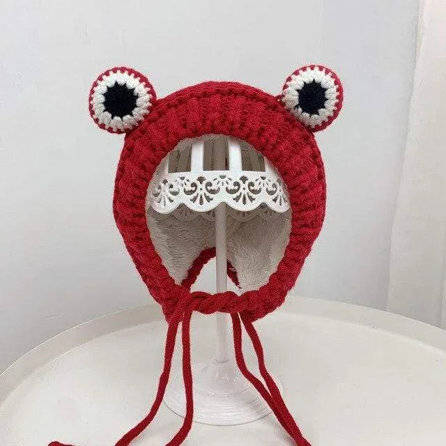 Knitted Frog Hat
