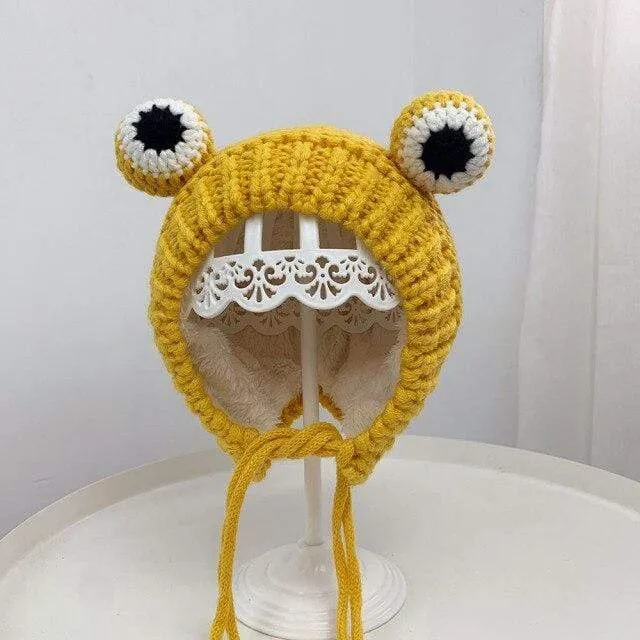 Knitted Frog Hat