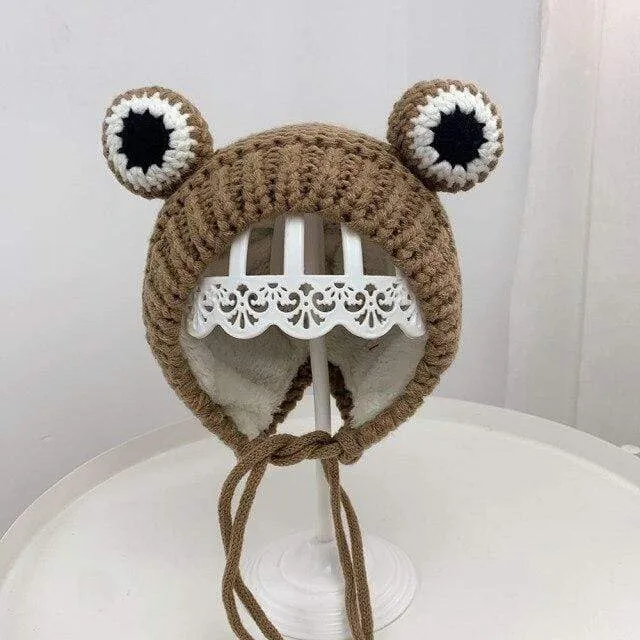 Knitted Frog Hat