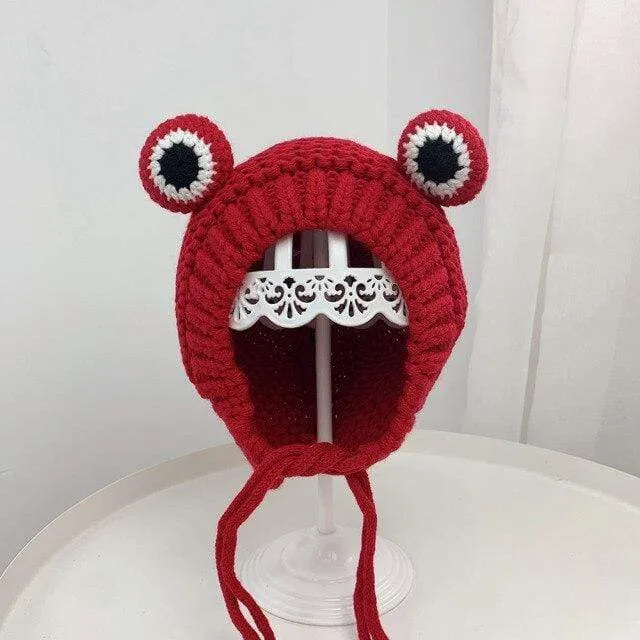 Knitted Frog Hat