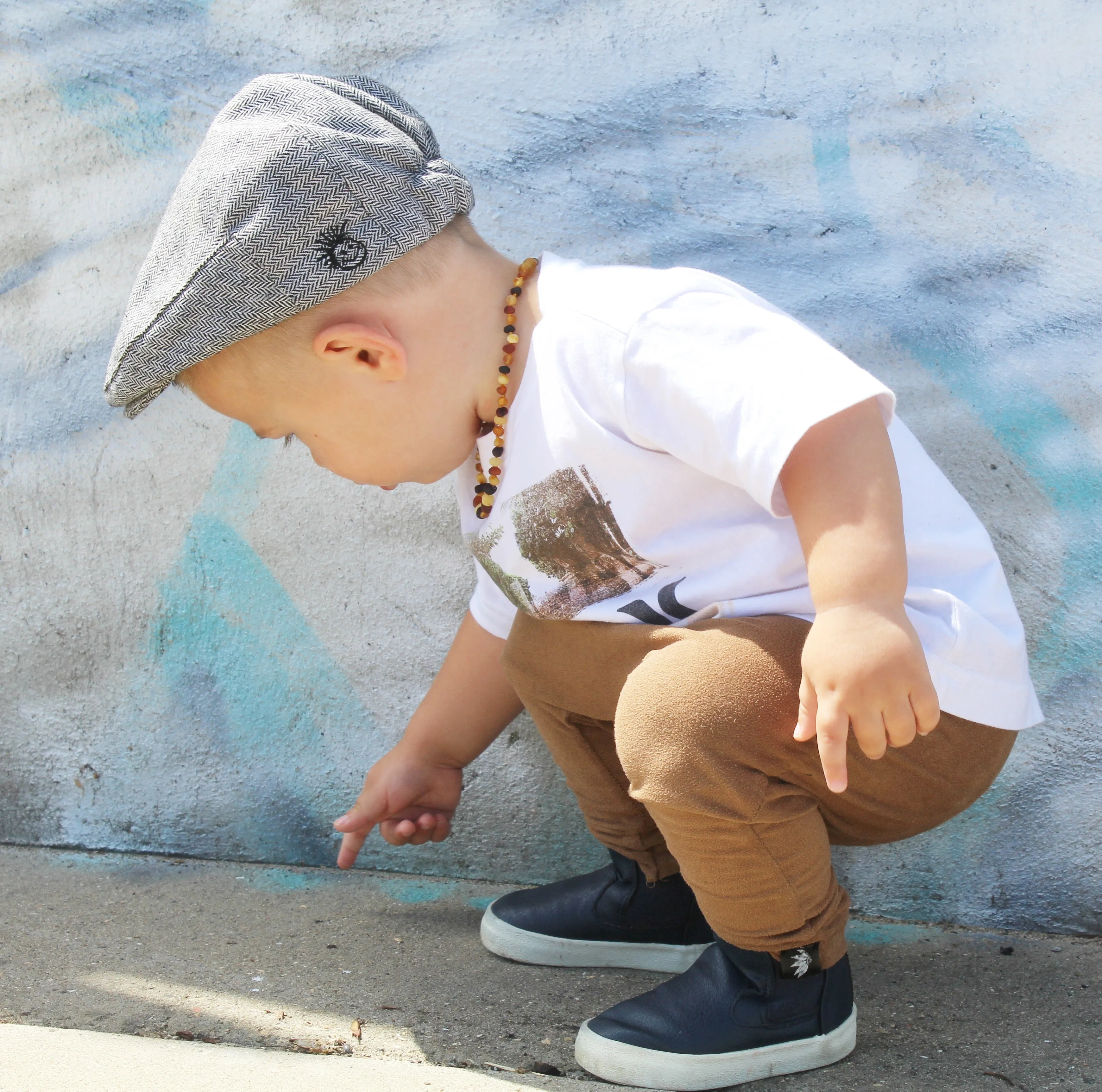 Knuckleheads Gray Bradley Flat Cap For Toddlers