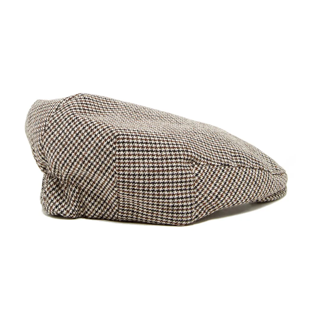 Knuckleheads Houndstooth Driver Flat Cap For Toddlers