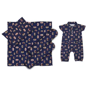 Layette Set with Long-Legged Romper <br> Baseball <br> <span style="font-size: 11px; font-family:Helvetica,Arial,sans-serif;">Can Be Personalised</span>