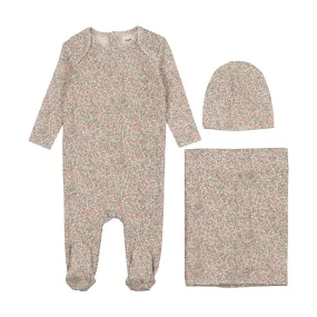 Mema Knits - Floral Liberty Print Three Piece Set