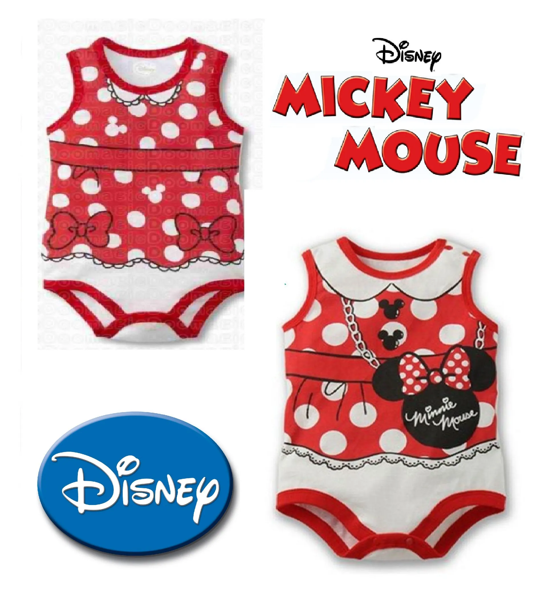 Minnie Mouse Disney Sleeveless Baby Onesies  - 2