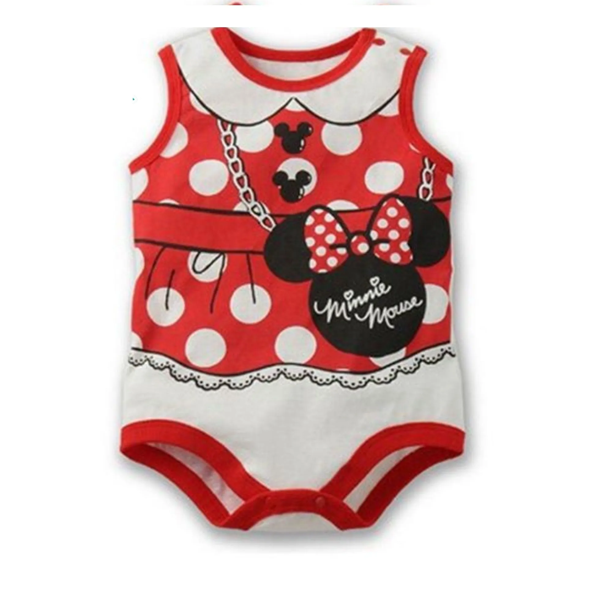 Minnie Mouse Disney Sleeveless Baby Onesies  - 2