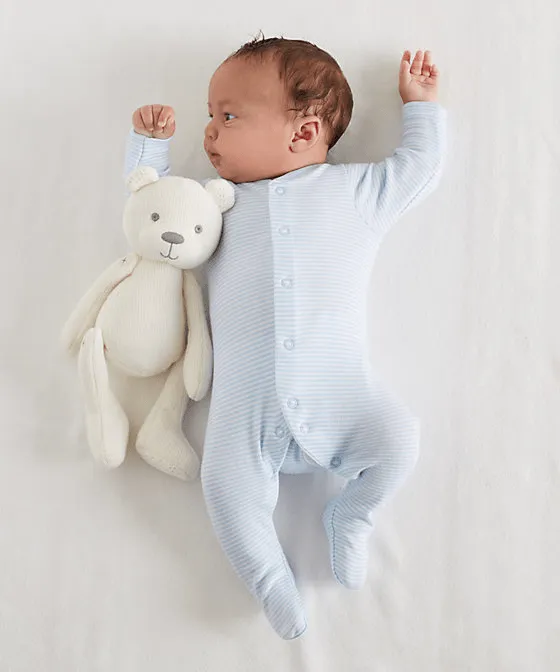 Mothercare My First Blue Sleepsuits - 3 Pack