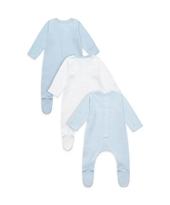 Mothercare My First Blue Sleepsuits - 3 Pack