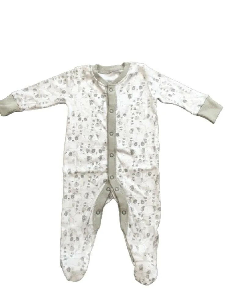 Multi Print Cactus Cotton Romper Sleepsuit
