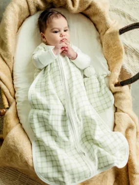 Muslin Sleep Sack - Sage Windowpane