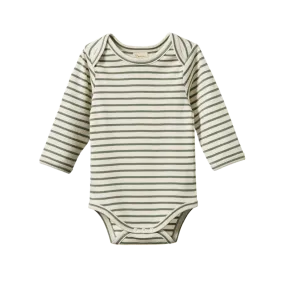 Nature Baby - Long Sleeve Body Suit- Nettle Sailor Stripe