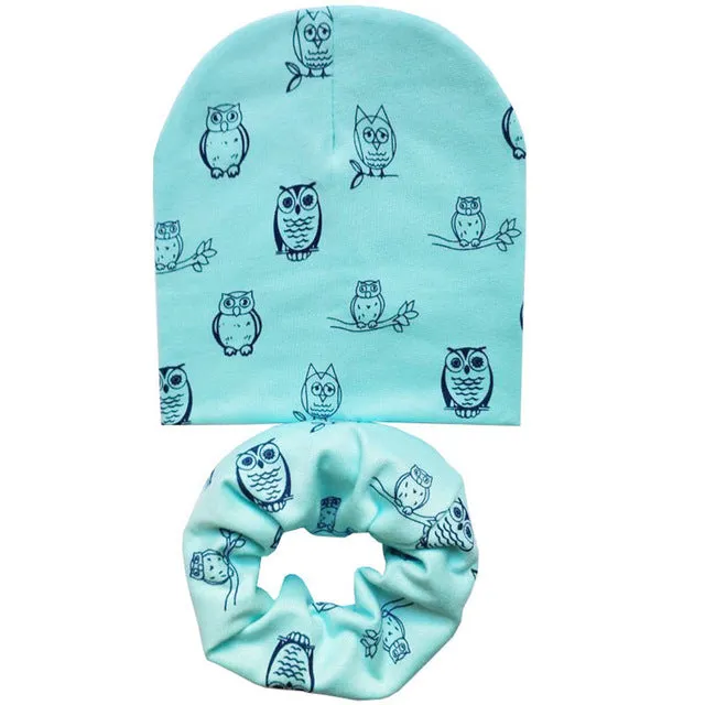 New Baby Hat Autumn  Baby Cap with Scarf