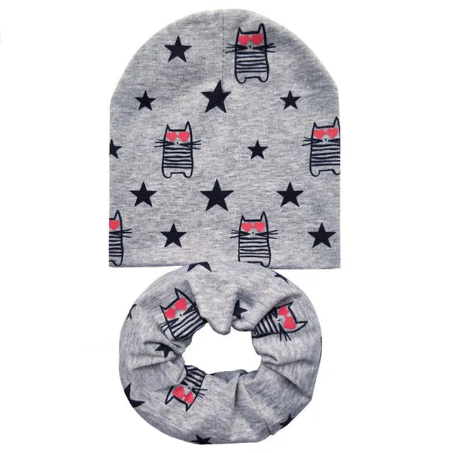 New Baby Hat Autumn  Baby Cap with Scarf