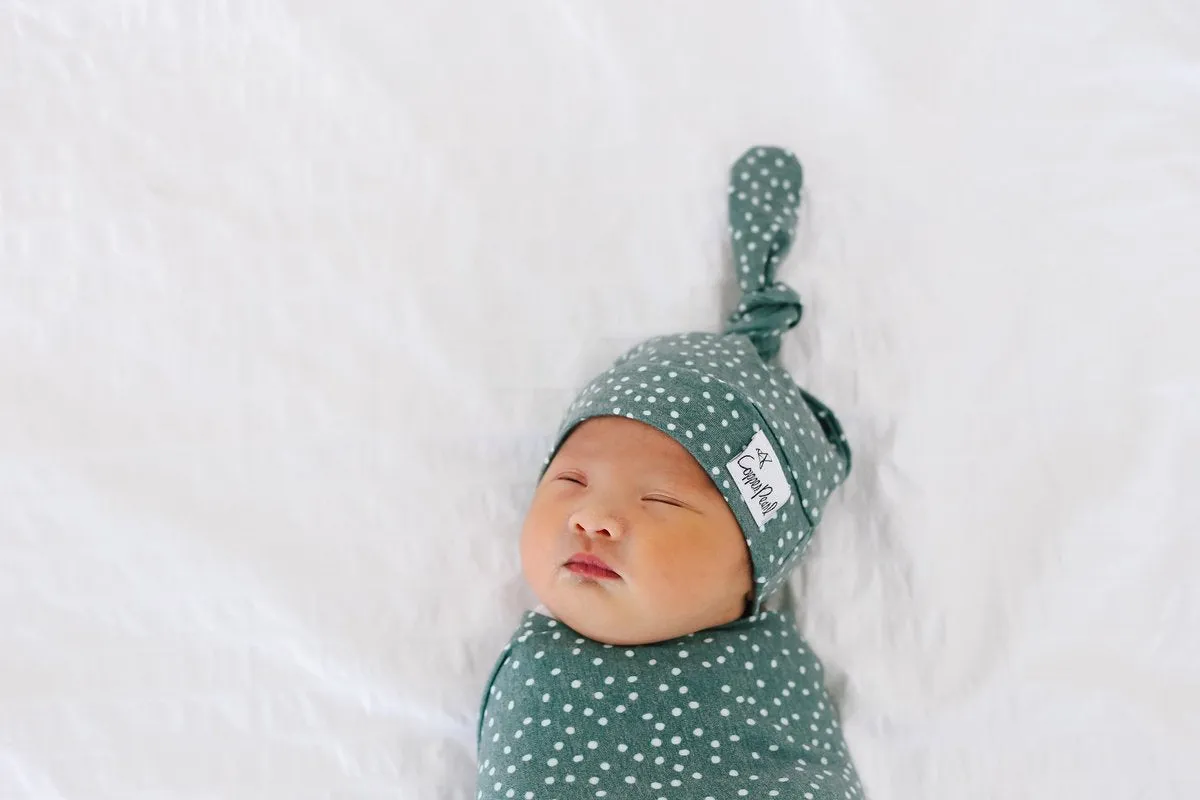 Newborn Top Knot Hat - Juniper by Copper Pearl
