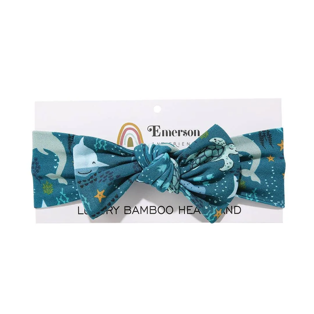 Ocean Friends Bamboo Headband Bow