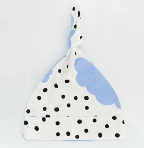 Organic Baby Beanie - Blue Clouds