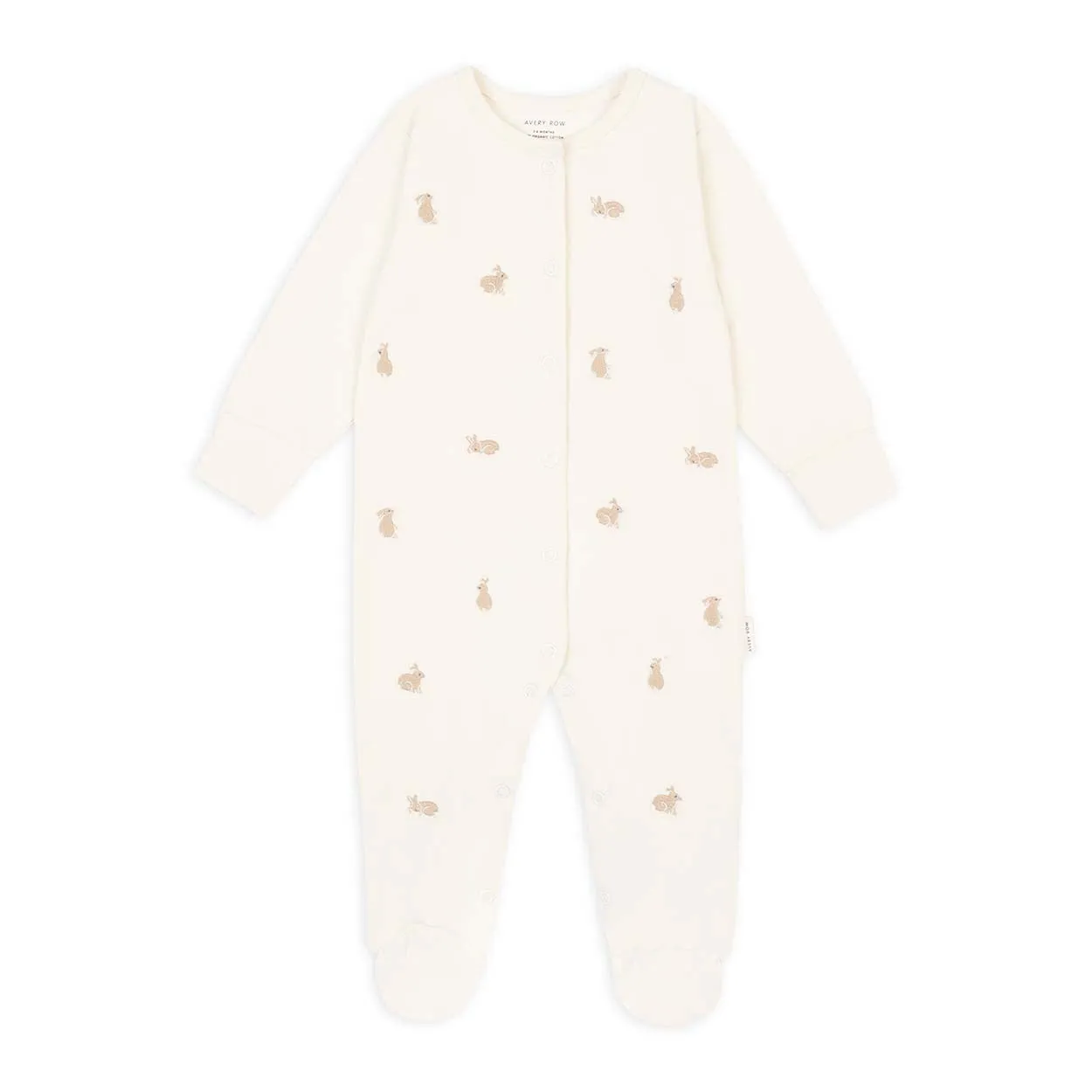 Organic Baby Clothing Unisex Sleepsuit 'Bunnies'