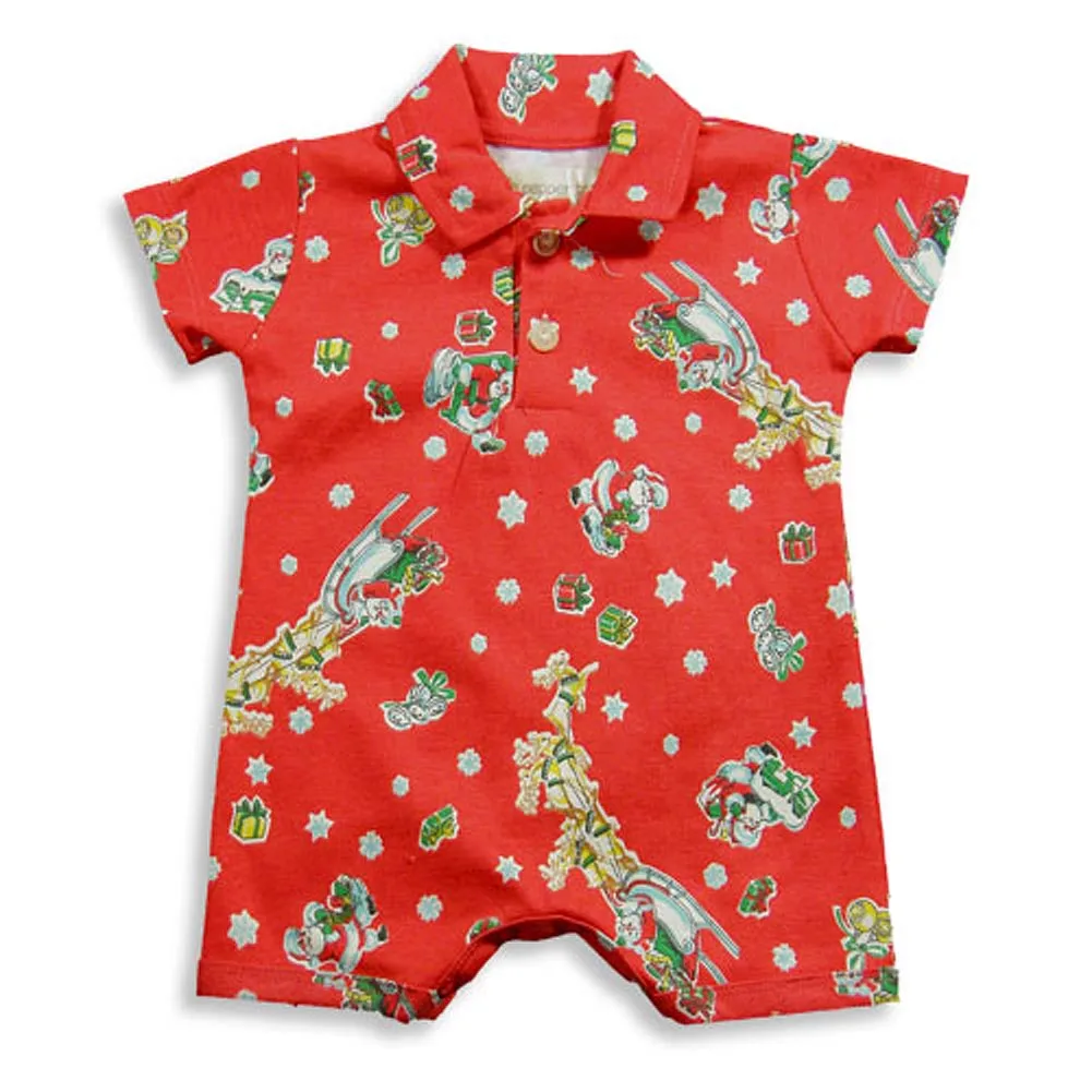 Pepper Toes by Baby Lulu - Baby Boys Short Sleeve Romper
