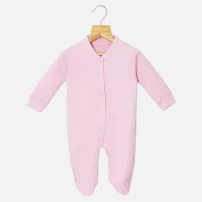 Pink And Grey Plain Full Sleeves Footsie