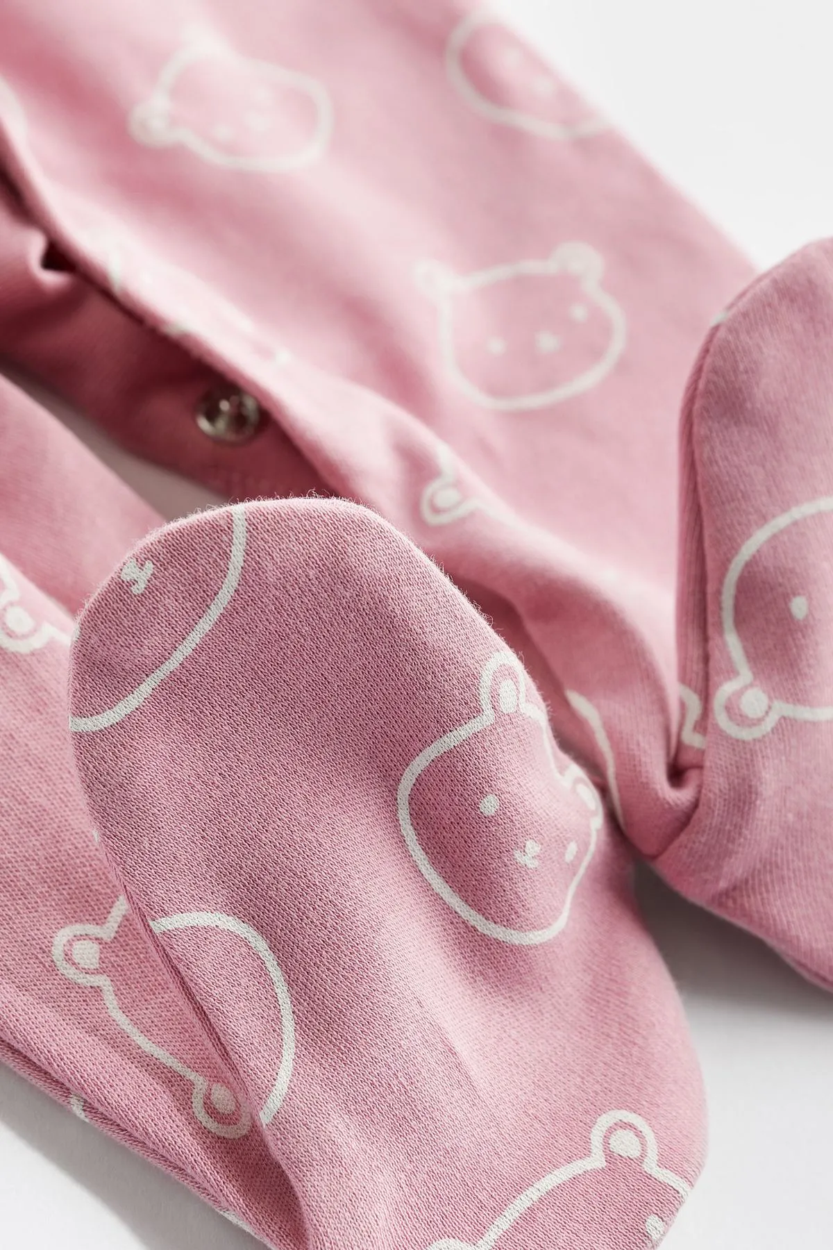 Pink Cotton Baby Sleepsuits 3 Pack