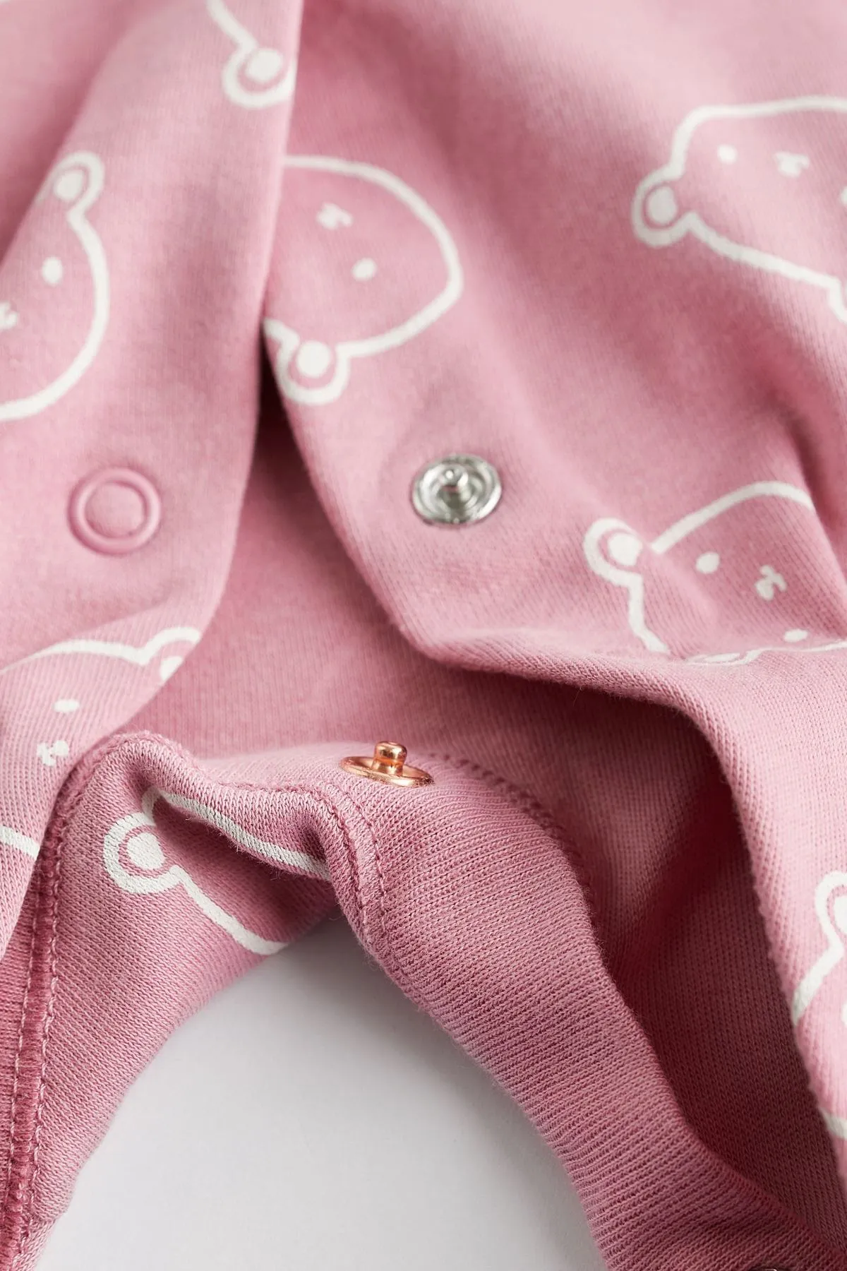 Pink Cotton Baby Sleepsuits 3 Pack