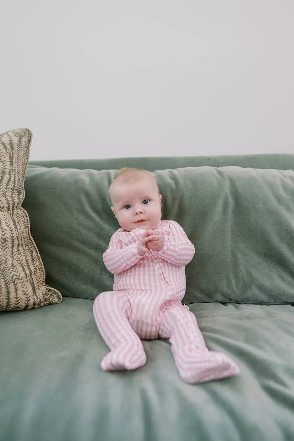 Pink Gingham Sleep Romper