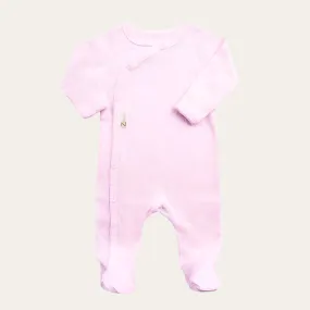Pink Ribbed Sleepsuit