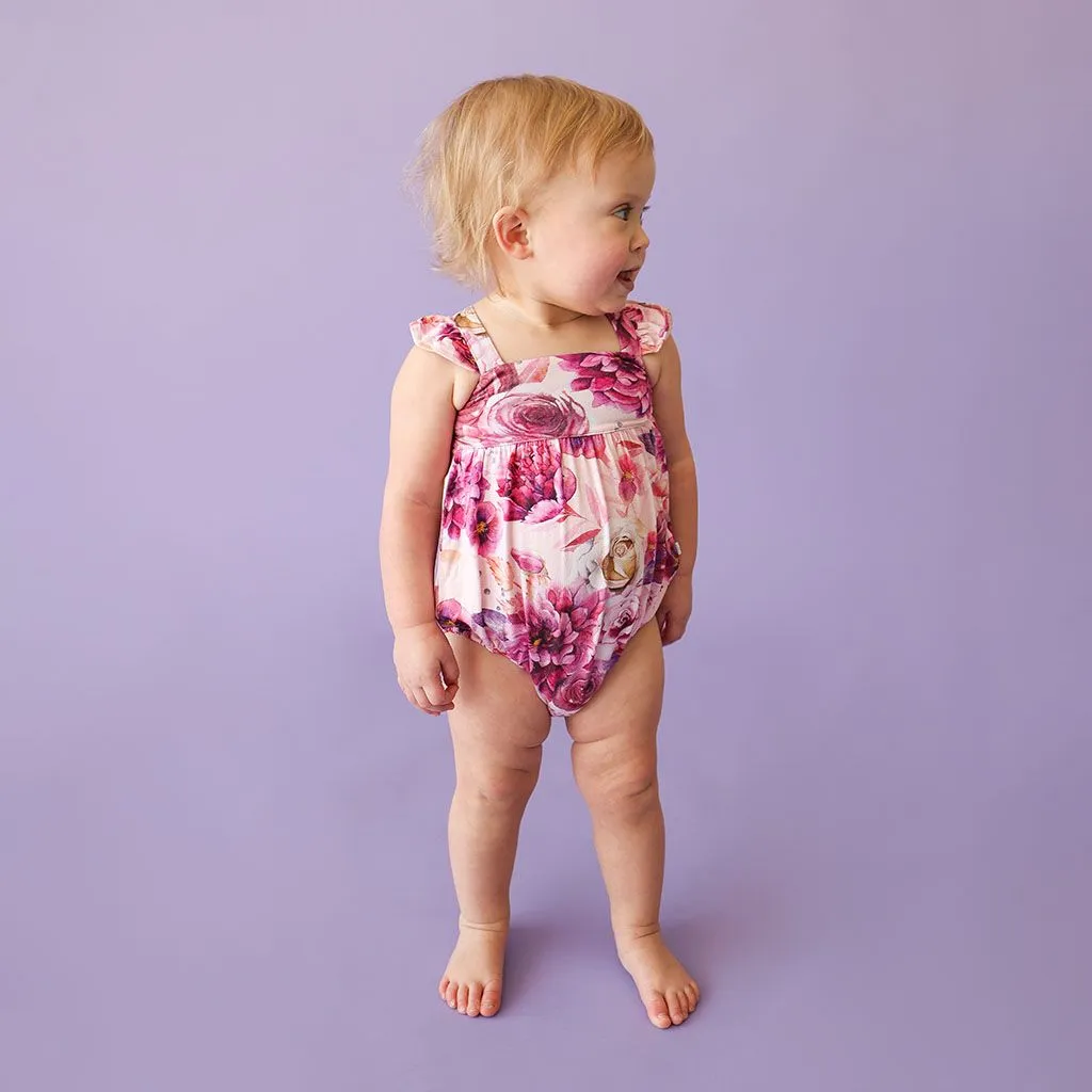 Posh Peanut Ruffled Cap Sleeve Bubble - Amira