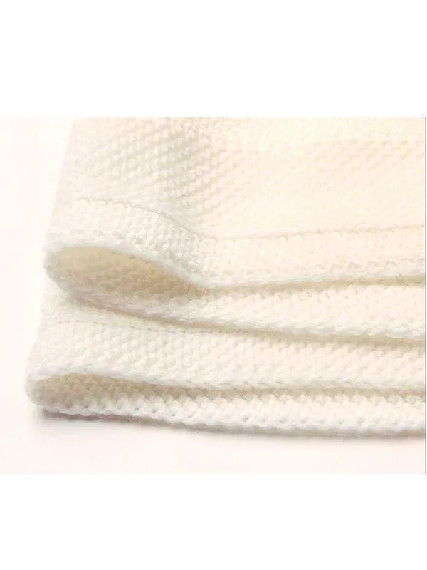 Rhombus Plaids Warp Knitted Acrylic Blanket