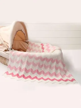 Rhombus Plaids Warp Knitted Acrylic Blanket