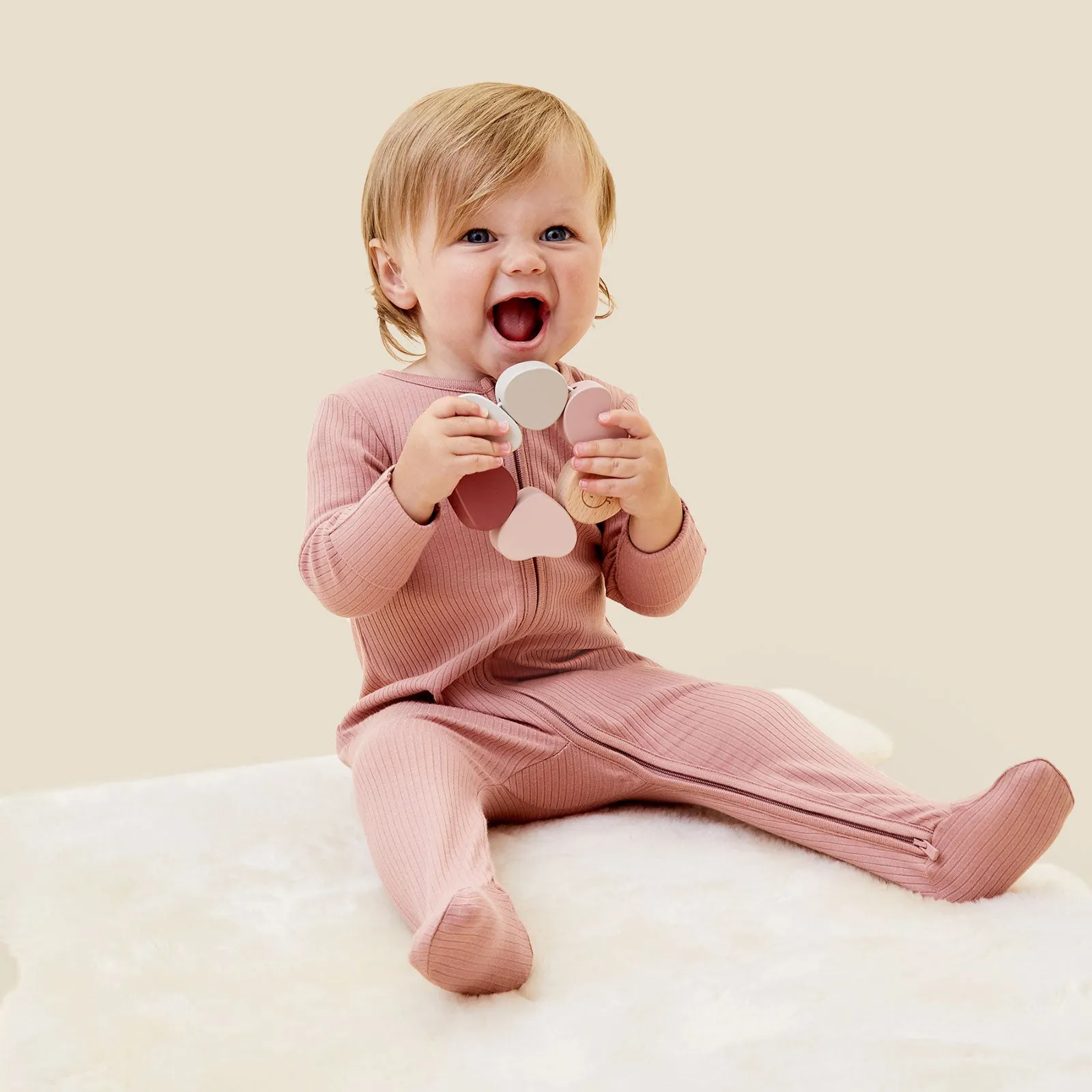 Ribbed Clever Zip Sleepsuit