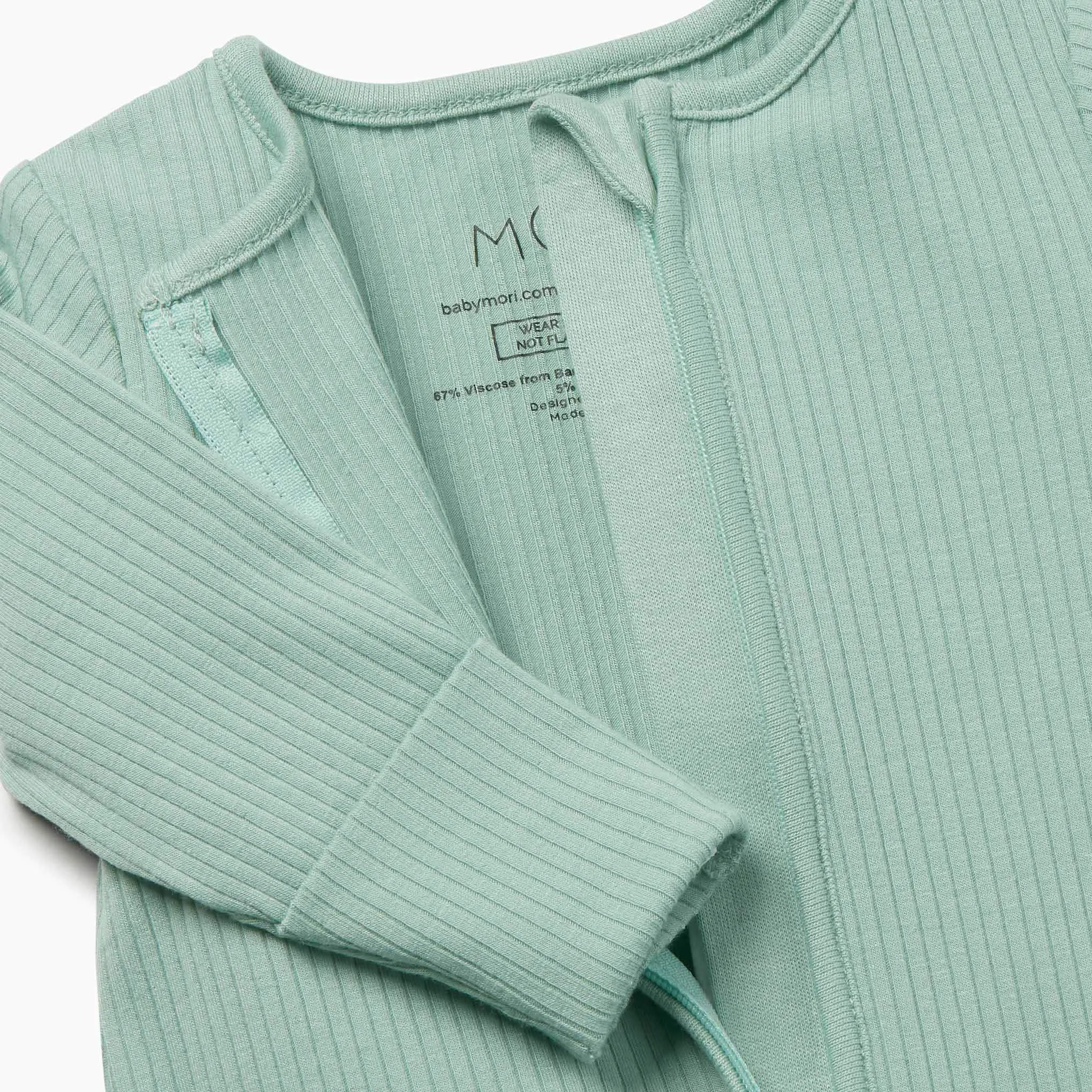 Ribbed Clever Zip Sleepsuit