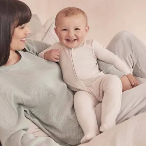 Ribbed Clever Zip Sleepsuit