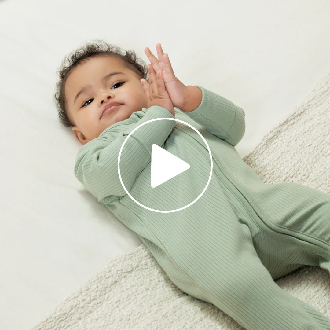 Ribbed Clever Zip Sleepsuit