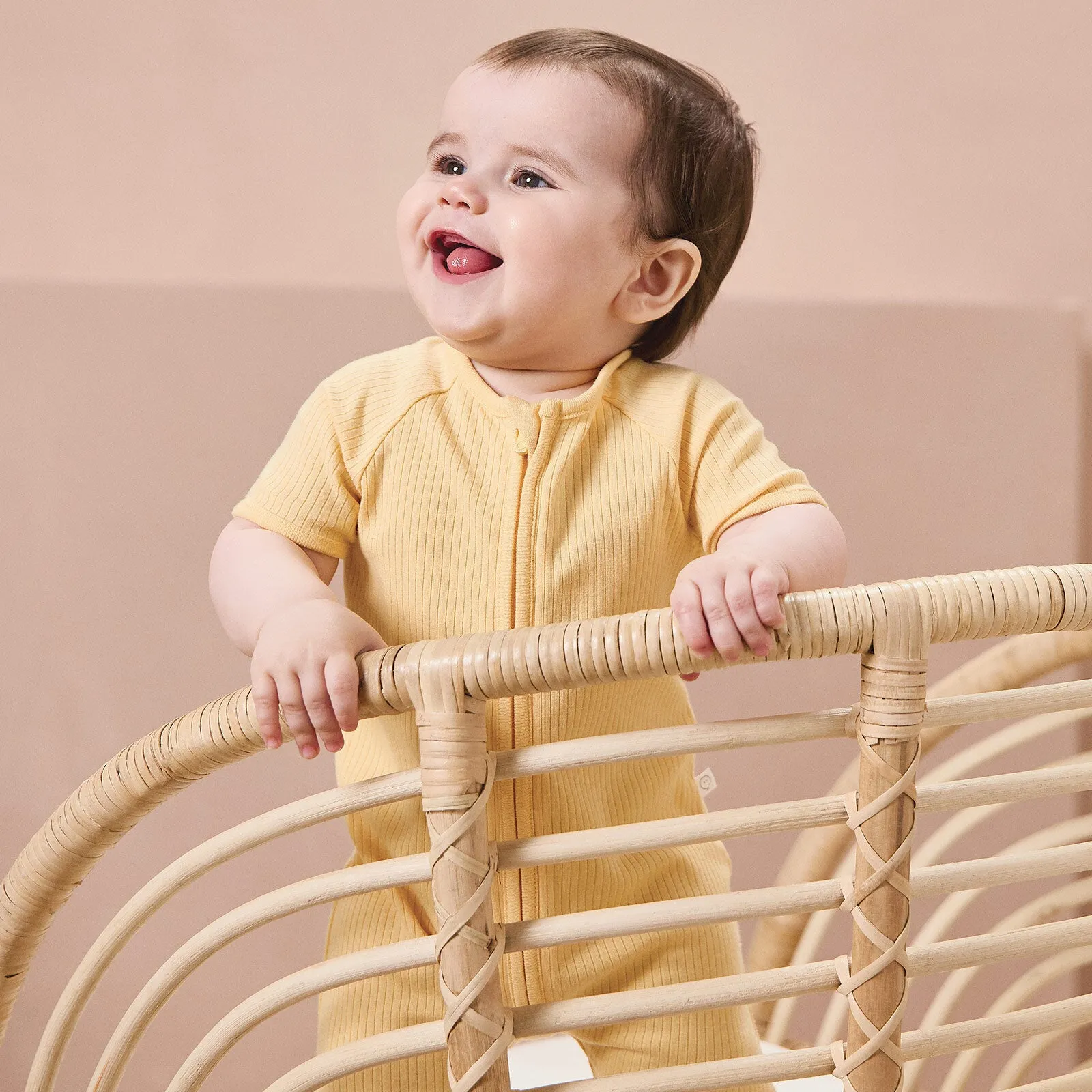 Ribbed Zip Summer Sleepsuit