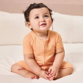 Ribbed Zip Summer Sleepsuit