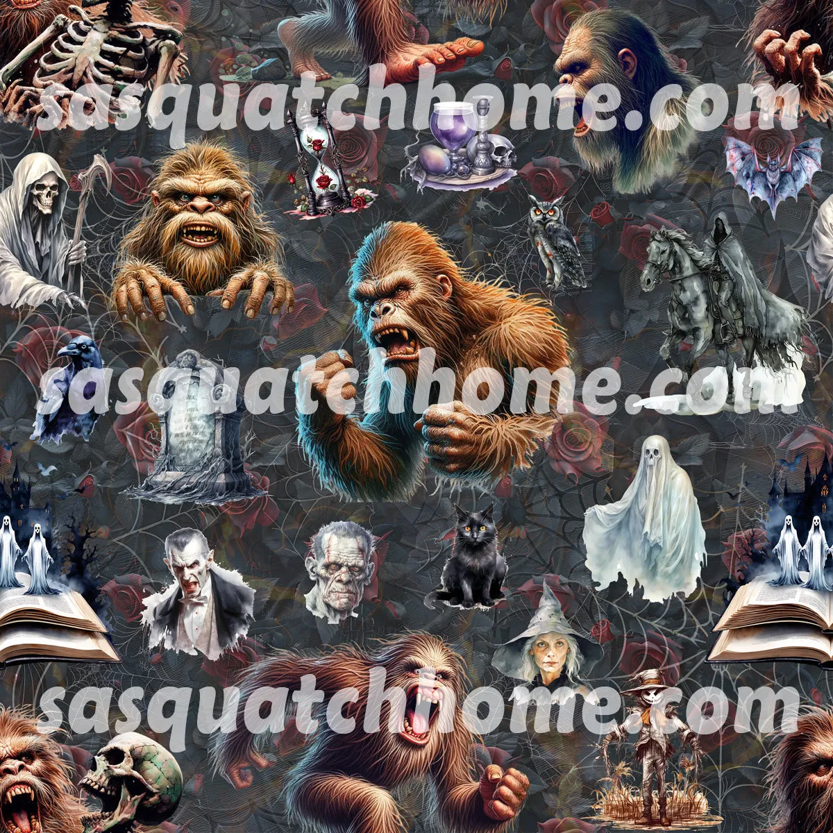 Sasquatch Bigfoot 19 DESIGNS Long Sleeved Baby Onesies