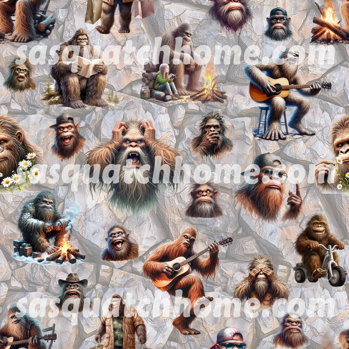 Sasquatch Bigfoot 19 DESIGNS Long Sleeved Baby Onesies