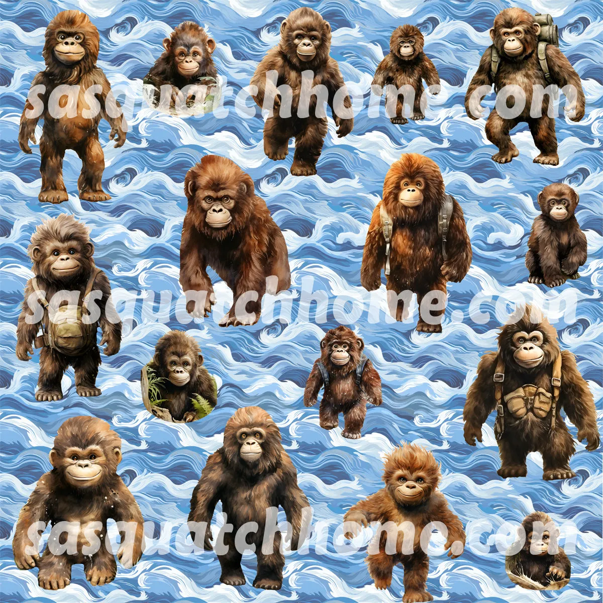 Sasquatch Bigfoot 19 DESIGNS Long Sleeved Baby Onesies