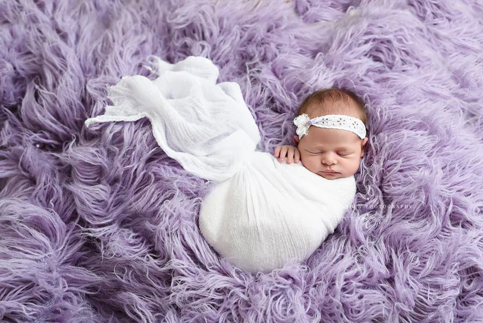 SET White Lace and Cheesecloth Baby Wraps Cheese Cloth