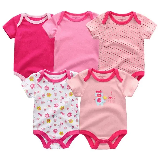 Short Sleeve Cotton O-Neck 0-12M Boys&Girls Rompers