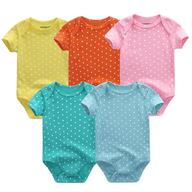 Short Sleeve Cotton O-Neck 0-12M Boys&Girls Rompers