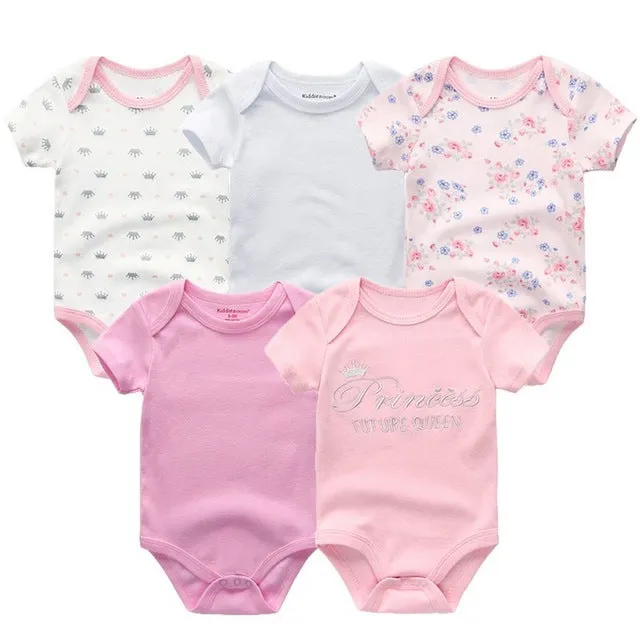 Short Sleeve Cotton O-Neck 0-12M Boys&Girls Rompers