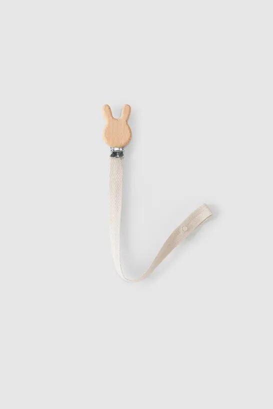 Snug Bunny Pacifier Clip with Gift Bag