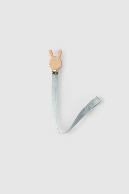 Snug Bunny Pacifier Clip with Gift Bag