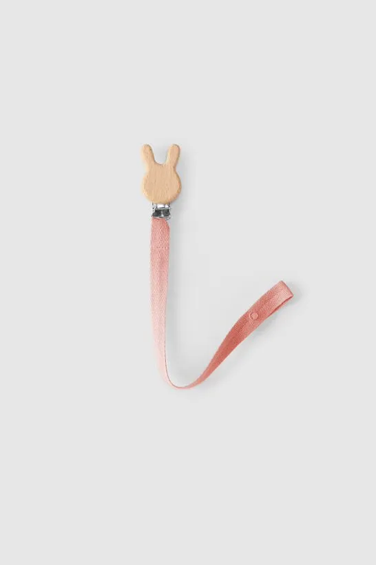 Snug Bunny Pacifier Clip with Gift Bag